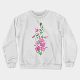 a bouquet of sweet pea flowers Crewneck Sweatshirt